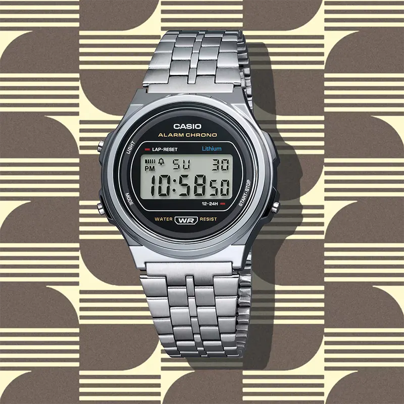 Casio Vintage A171WE-1A Digital Grey Dial Watch