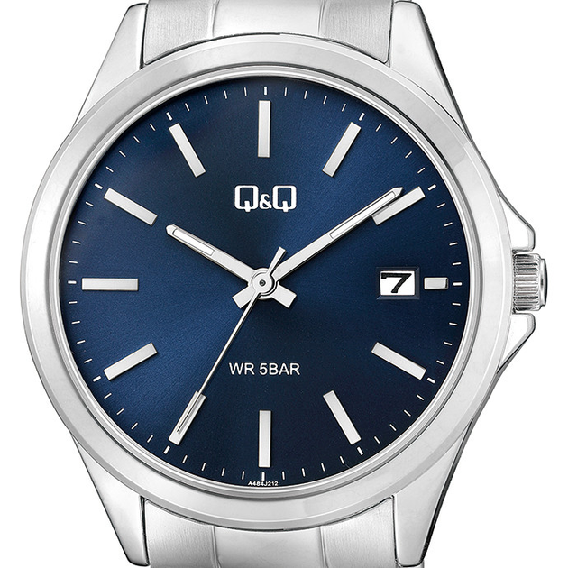 Q&Q A484J212Y Blue Dial Silver-tone Men's Watch
