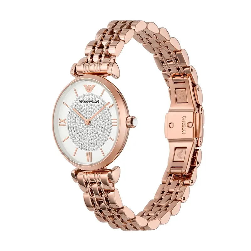 Emporio Armani Gianni T-Bar White Dial Ladies Watch | AR11244