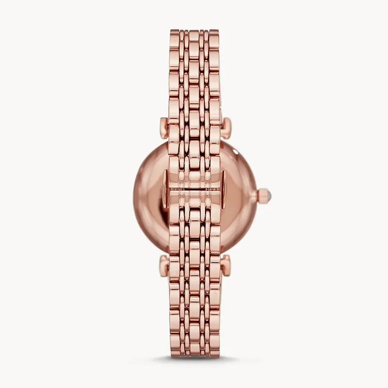 Emporio Armani Gianni T-Bar Rose Gold-tone Ladies Watch | AR11267