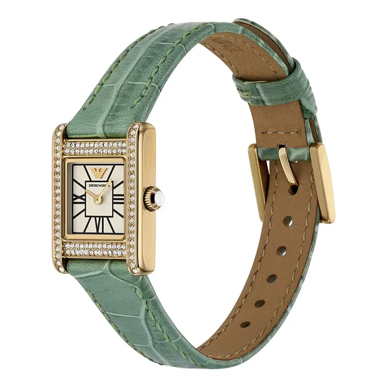 Emporio Armani Ganni Crystals Decorated Champagne Dial Ladies Watch | AR11661