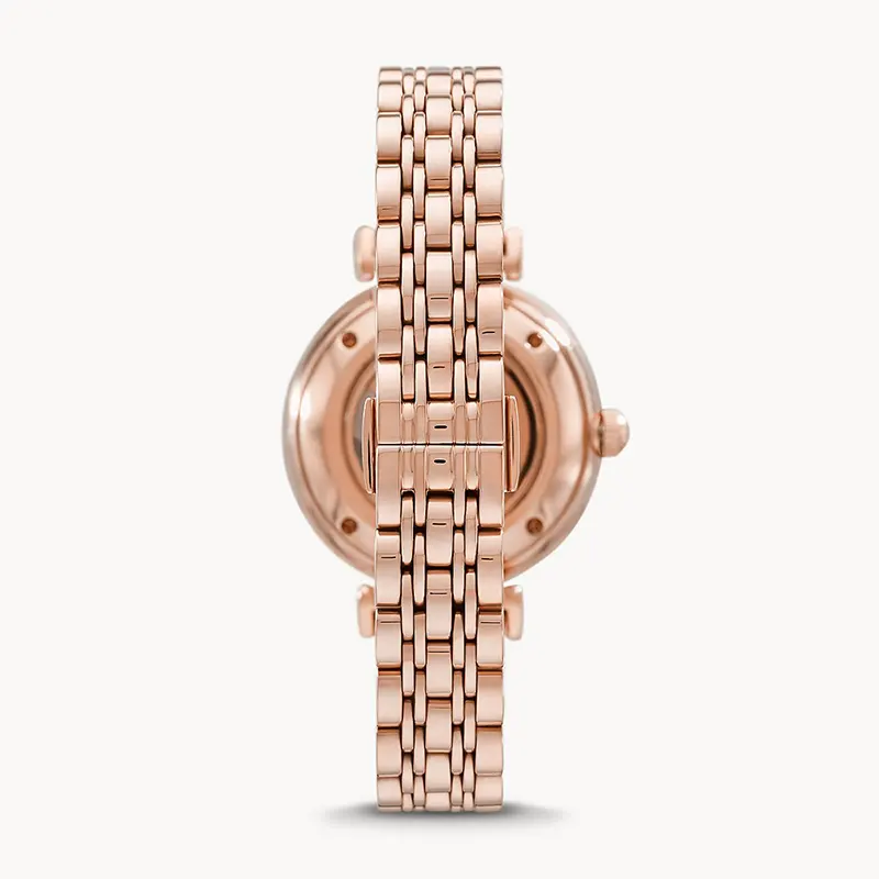 Emporio Armani Automatic Crystal Silver Dial Ladies Watch | AR60023