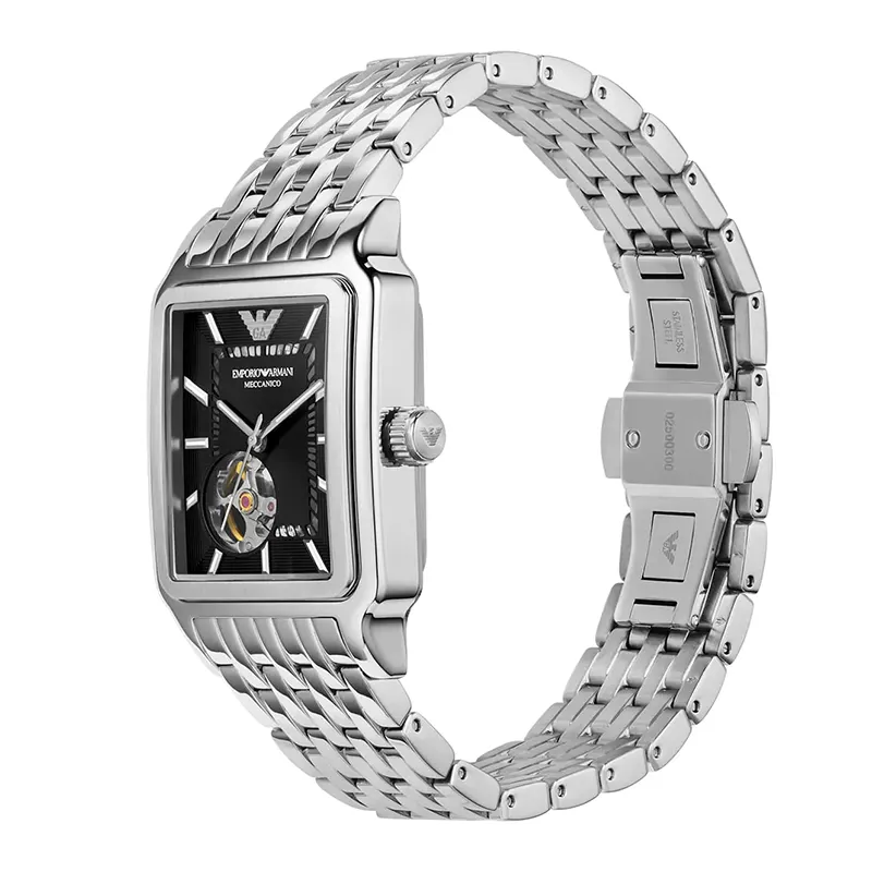 Emporio Armani Meccanico Black Dial Automatic Men's Watch | AR60057