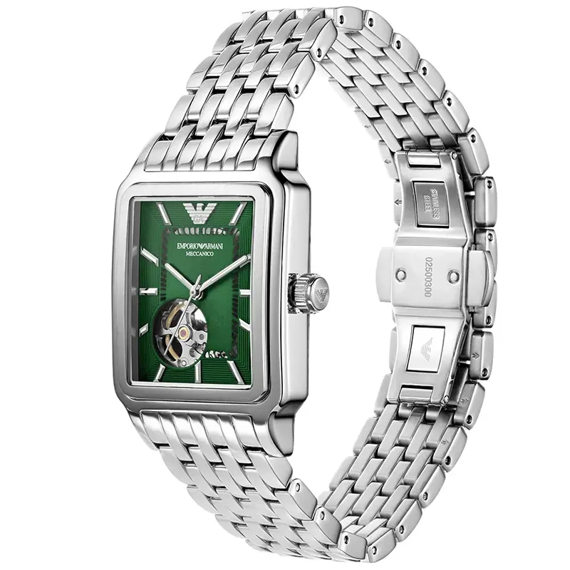 Emporio Armani Meccanico Green Dial Automatic Men's Watch | AR60067