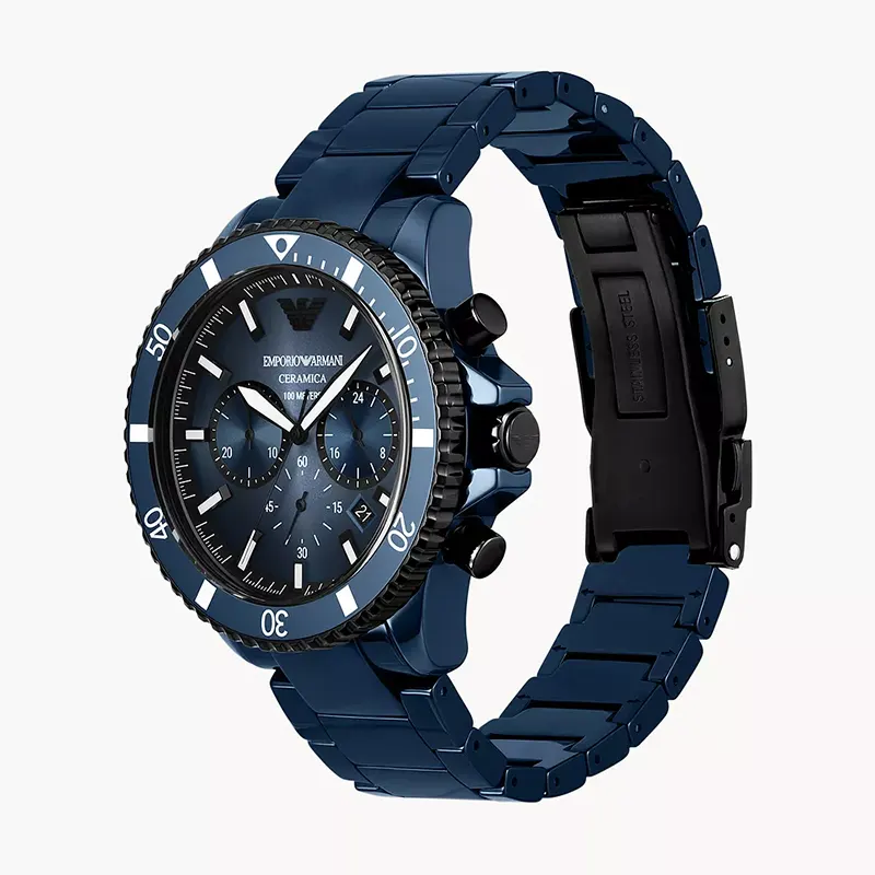 Emporio Armani World Explorer Chronograph Blue Dial Men's Watch | AR70009