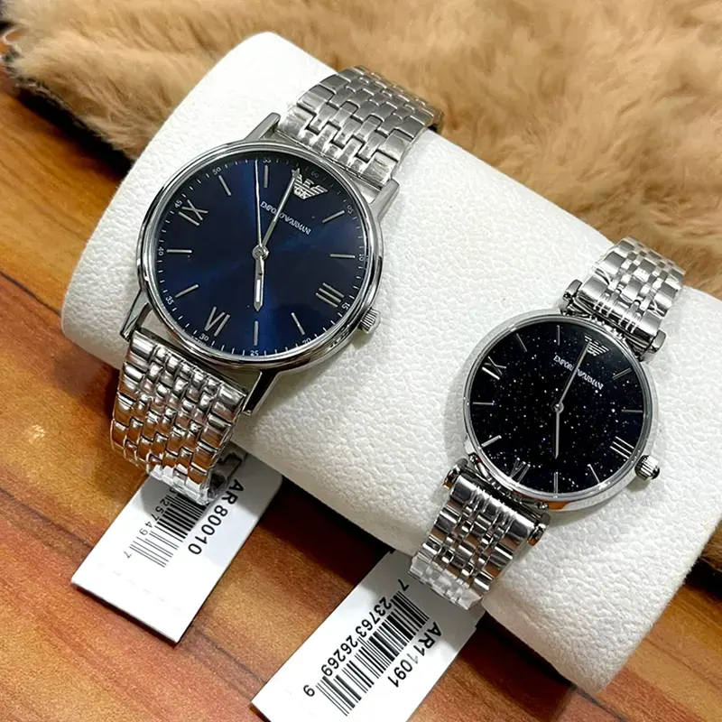 Emporio Armani Blue Dial Couple Watch | AR80010/AR11091
