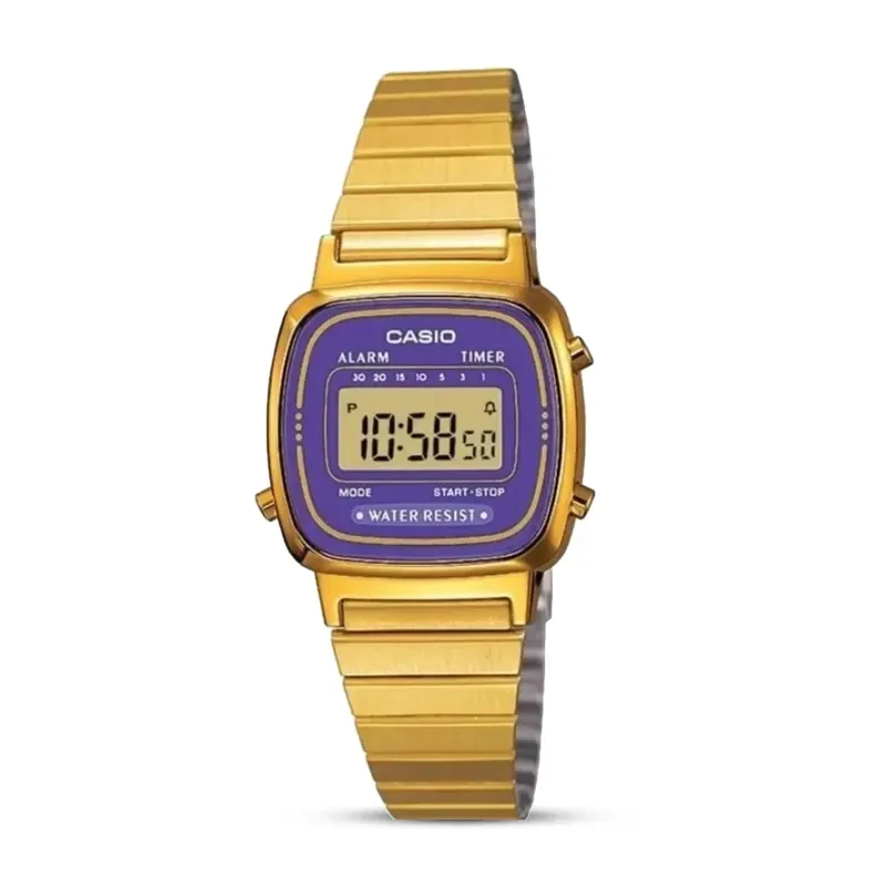 Casio Vintage LA670WGA-6 Retro Gold-tone Ladies Watch