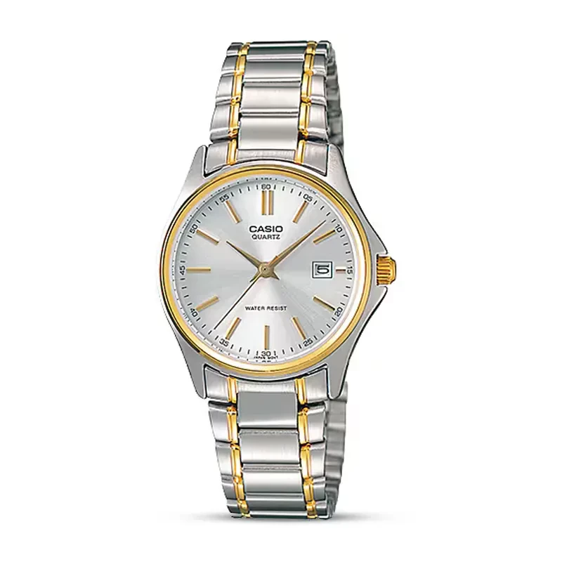 Casio Enticer LTP-1183G-7A Two-tone Silver Dial Ladies Watch