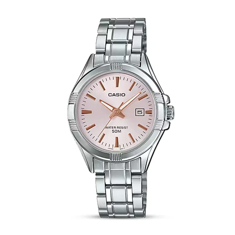 Casio Enticer LTP-1308D-4AV Light Pink Dial Ladies Watch