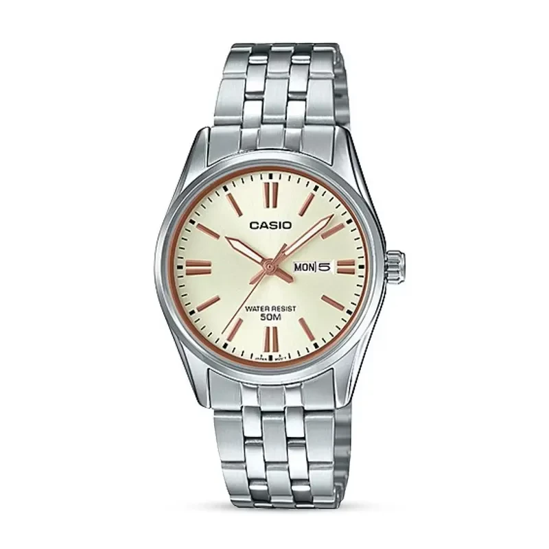 Casio Enticer Cream Dial Ladies Watch | LTP-1335D-9AV
