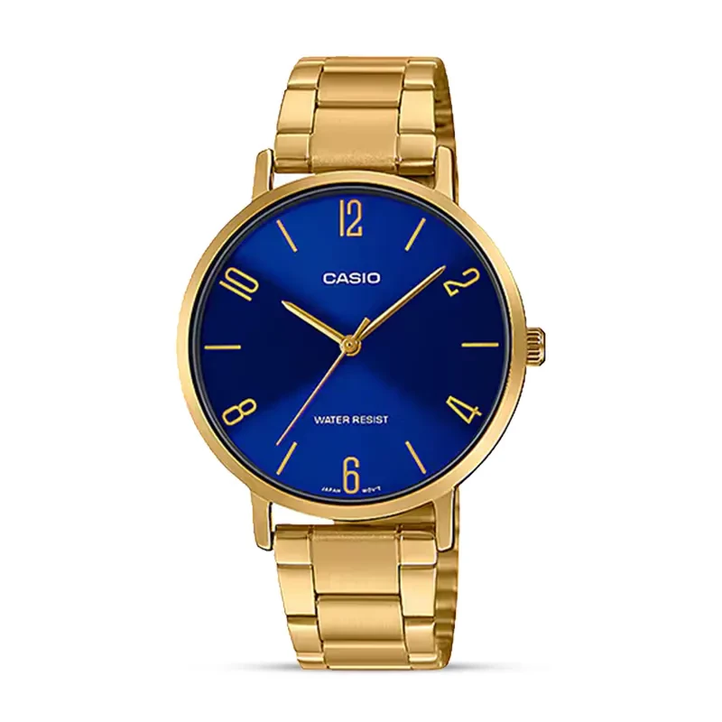 Casio LTP-VT01G-2B Blue Dial Gold-tone Ladies Watch