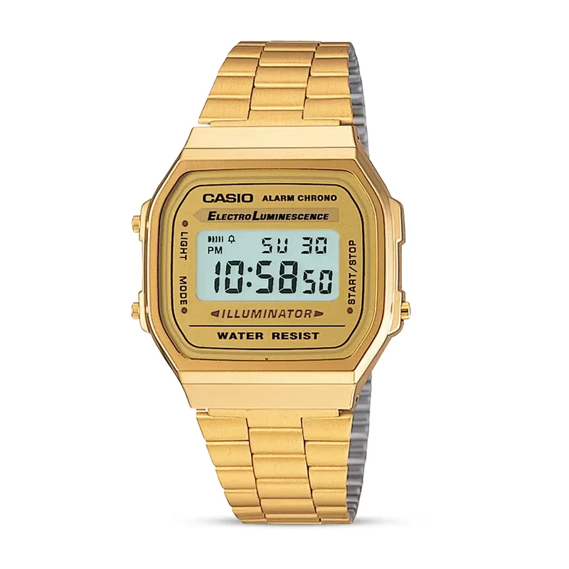 Casio A168WG-9W Vintage Digital Gold-tone Unisex Watch