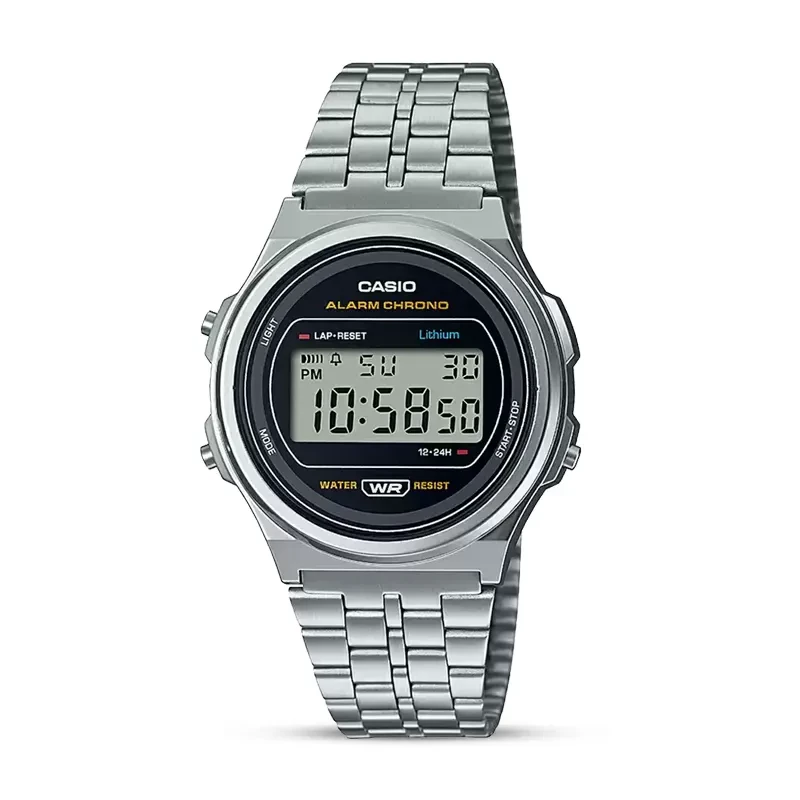 Casio Vintage A171WE-1A Digital Grey Dial Watch