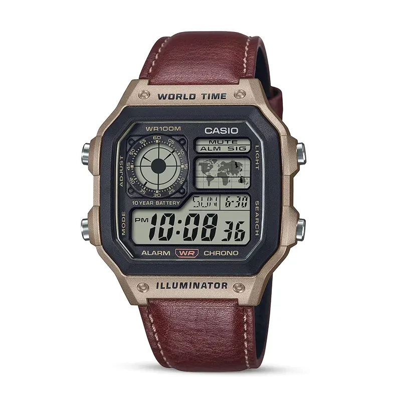 Casio Youth AE-1200WHL-5AV World Timer Digital Dial Men's Watch