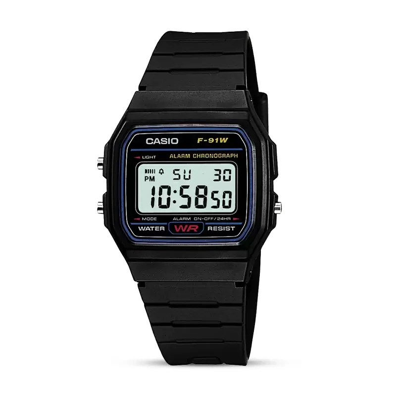 Casio F-91W-1 Classic Retro Digital Grey Dial Watch