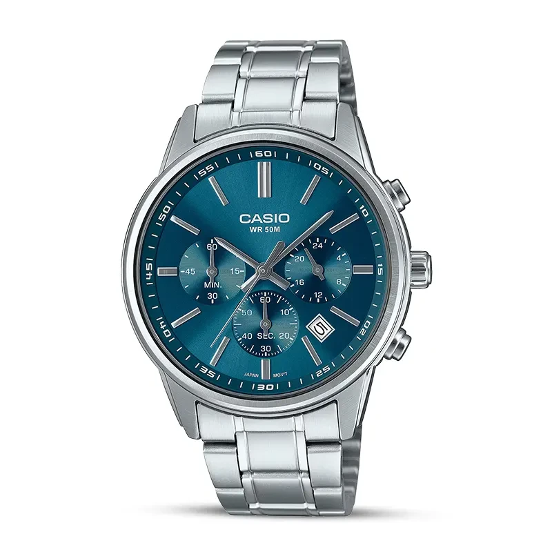 Casio Enticer Chronograph Blue Dial Men's Watch | MTP-E515D-2A1V