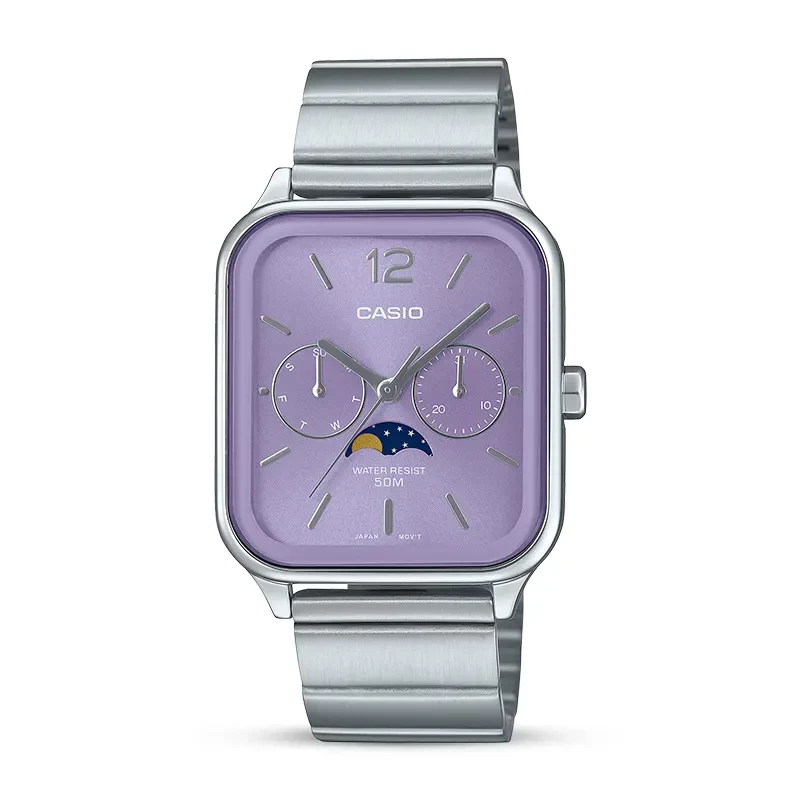 Casio Enticer MTP-M305D-6AV Moon Phase Purple Dial Men's Watch