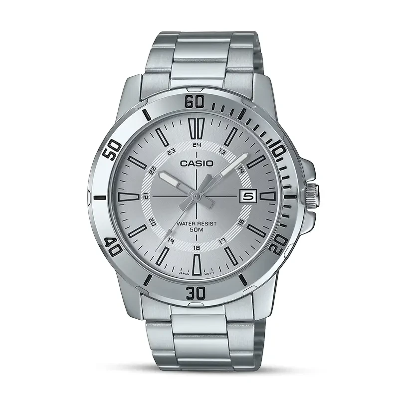 Casio Enticer MTP-VD01D-7CV Silver Dial Men's Watch