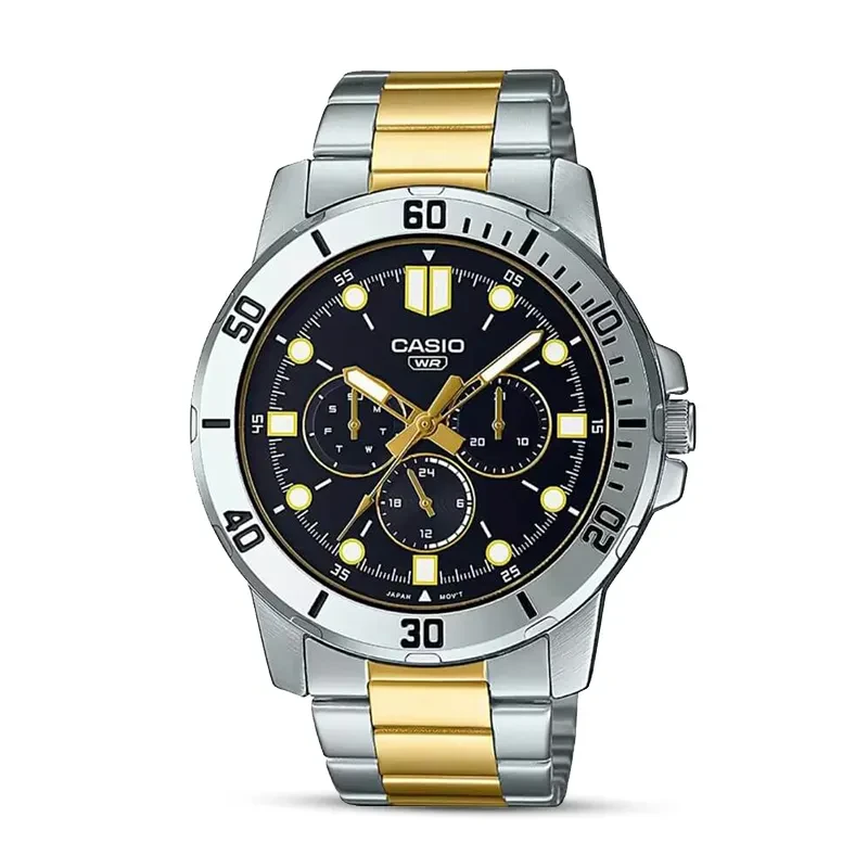 Casio Enticer Multifunction Dial Two-Tone Men's Watch | MTP-VD300SG-1E