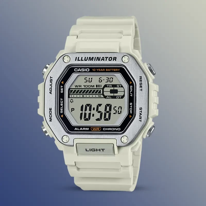 Casio Sports Youth Digital White Resin Strap Men's Watch | MWD-110H-8AV