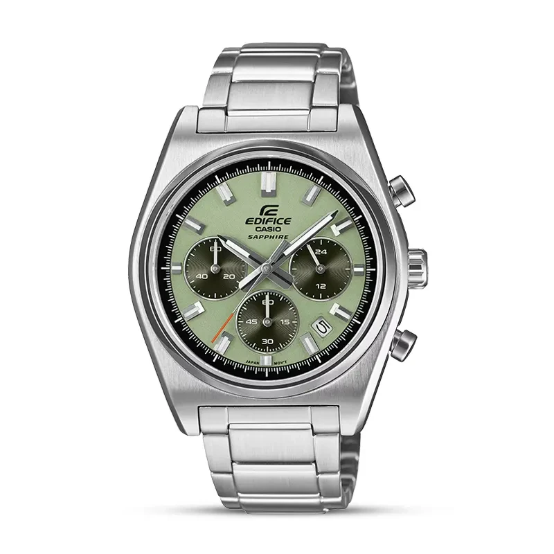Casio Edifice Motorsports Chronograph Green Panda Dial Men's Watch | EFB-730D-3AV