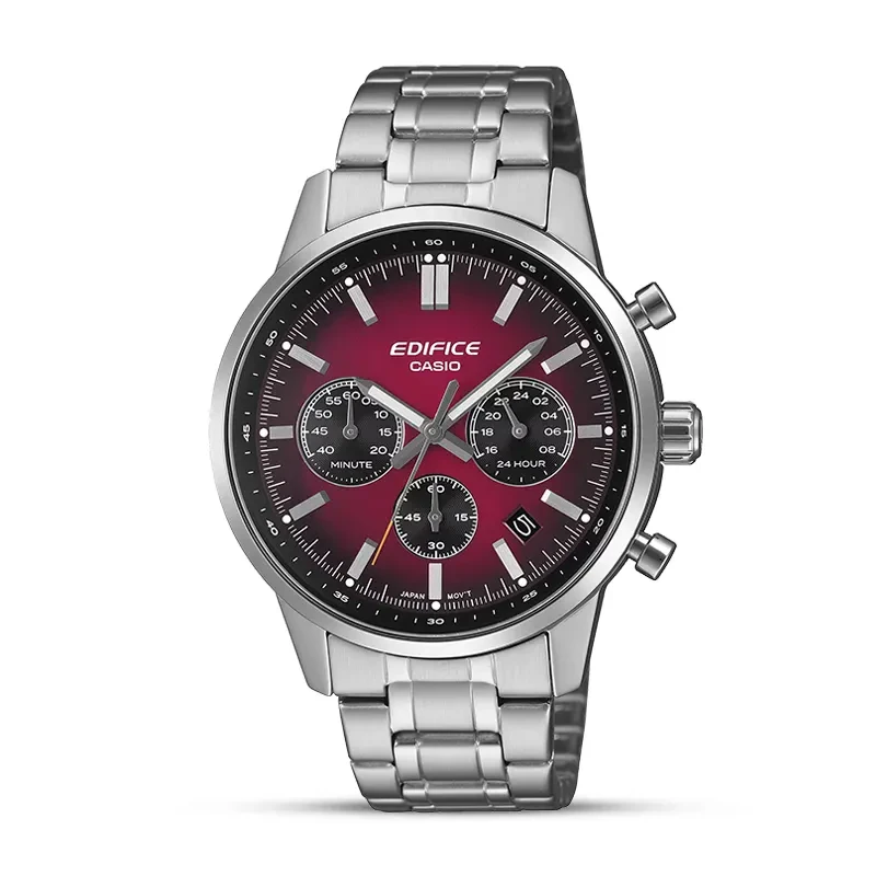 Casio Edifice Chronograph Gradated Burgundy Dial Men's Watch | EFR-575D-4A