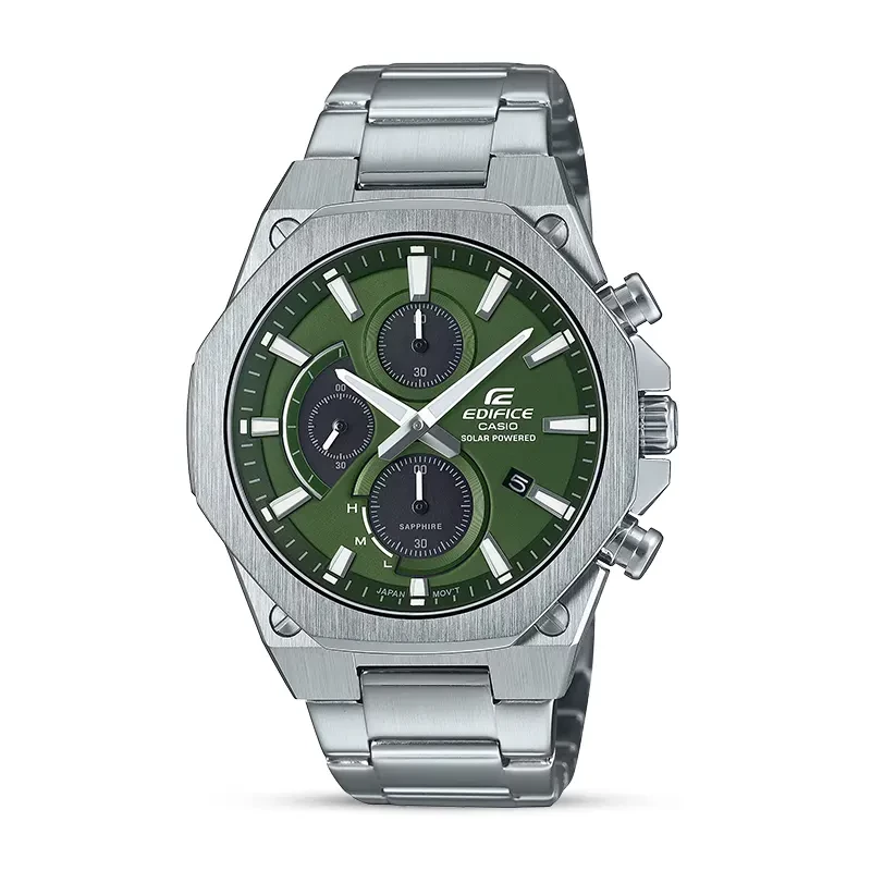 Casio Edifice Solar Powered Chronograph Green Dial Men's Watch | EFS-S570D-3A