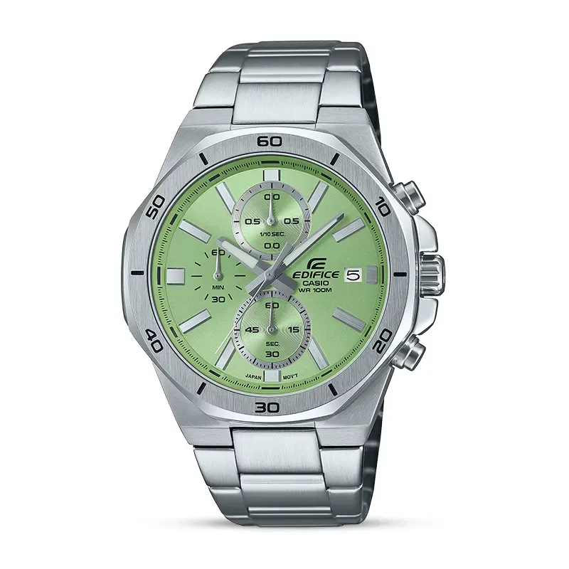 Casio Edifice Standard Chronograph Light Green Dial Men's Watch | EFV-640D-3AV