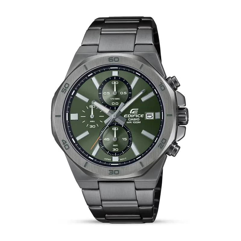 Casio Edifice Standard Chronograph Dark Green Dial Men's Watch | EFV-640DC-3AV