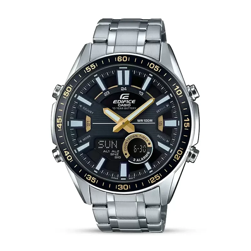 Casio Edifice EFV-C100D-1BV Black Dial Dual Time Men's Watch