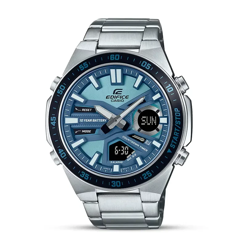 Casio Edifice Ice Blue Dial Men's Watch | EFV-C110D-2B