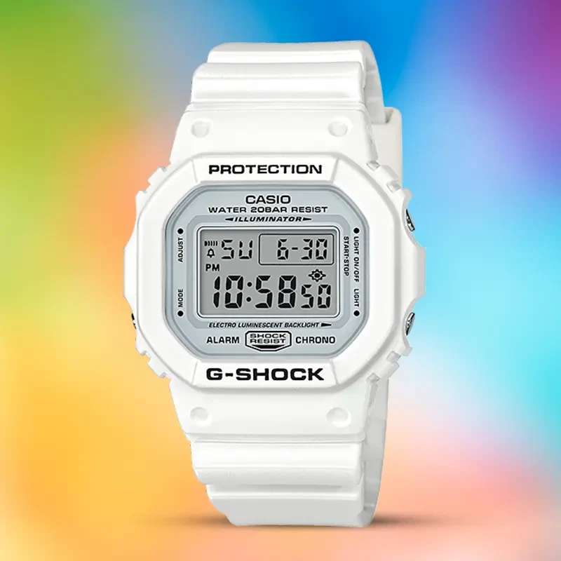 Casio G-Shock Digital Grey Dial White Men’s Watch | DW-5600MW-7