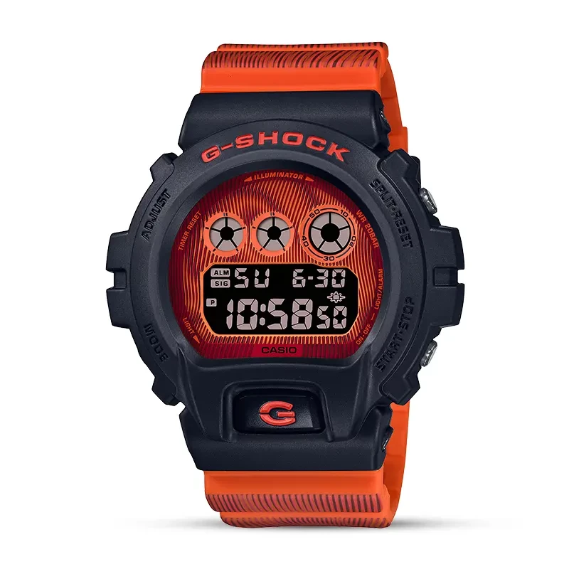 Casio G-Shock DW-6900TD-4 'Time Distortion' Orange Strap Men's Watch