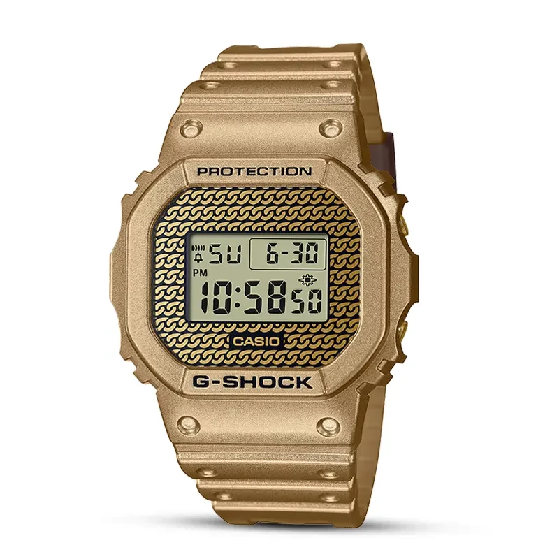Casio G-Shock Hip Hop Gold Chain Inspired Digital Men's Watch | DWE-5600HG-1
