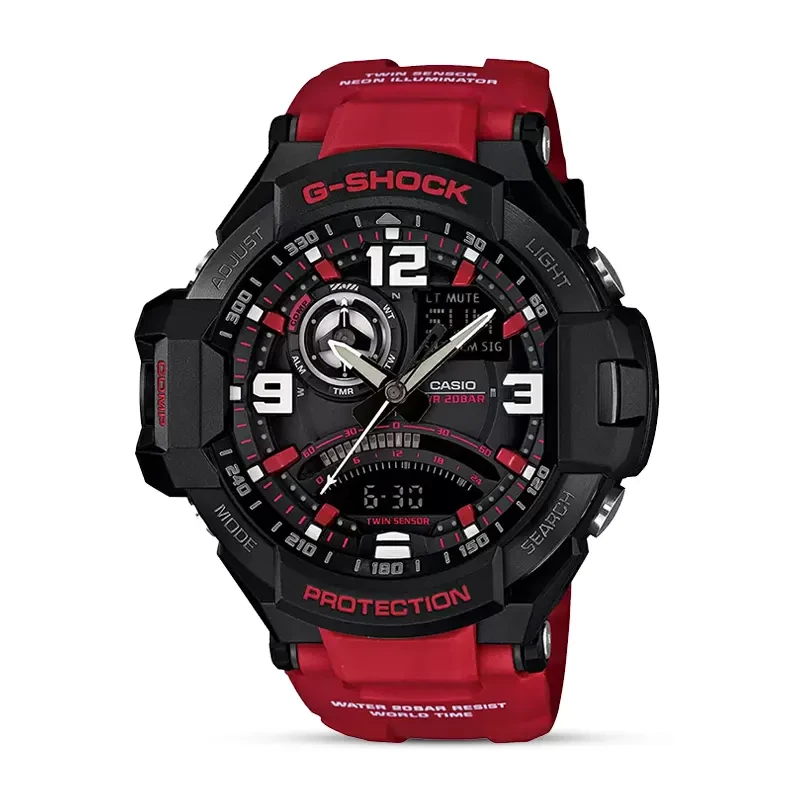 Casio G Shock GA 1000 4B Gravity Master Red Strap Men Watch