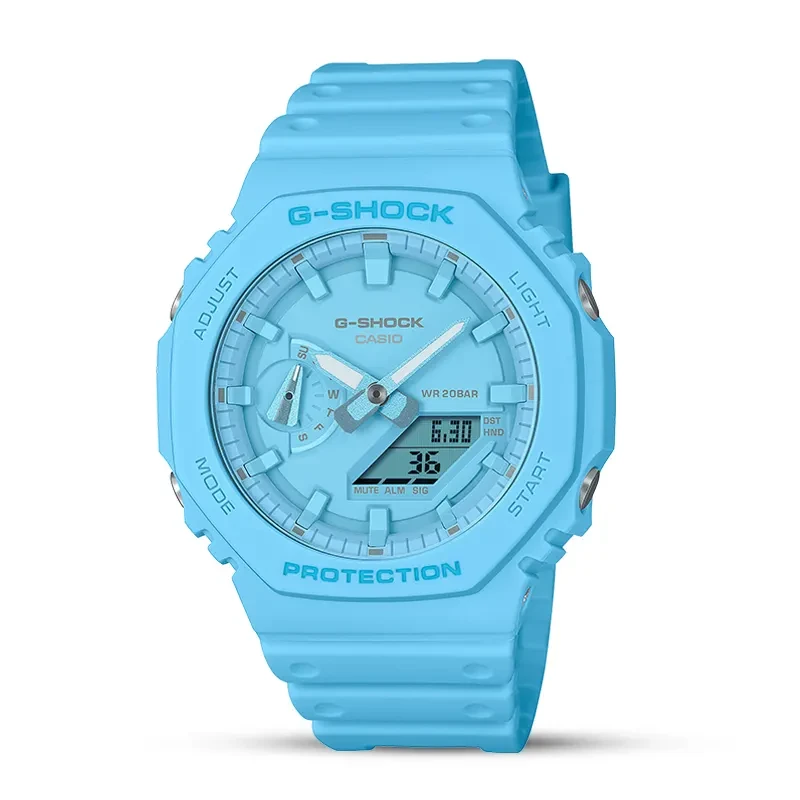 Casio G-Shock Carbon Core Guard Light Blue Men's Watch | GA-2100-2A2