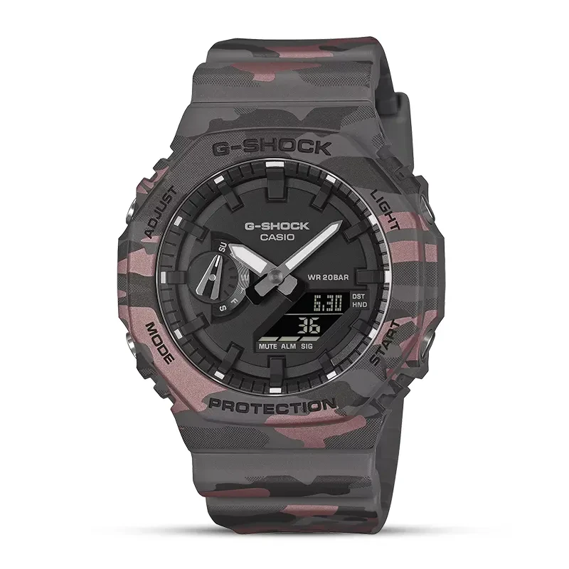 Casio G-Shock Grey Camouflage Dual Time Men's Watch | GA-2100CM-8A