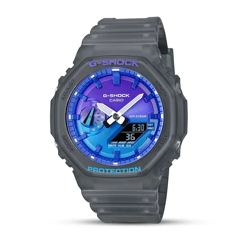 Casio G-Shock Glowing Flames Blue Dial Men's Watch | GA-2100FLS-8A2
