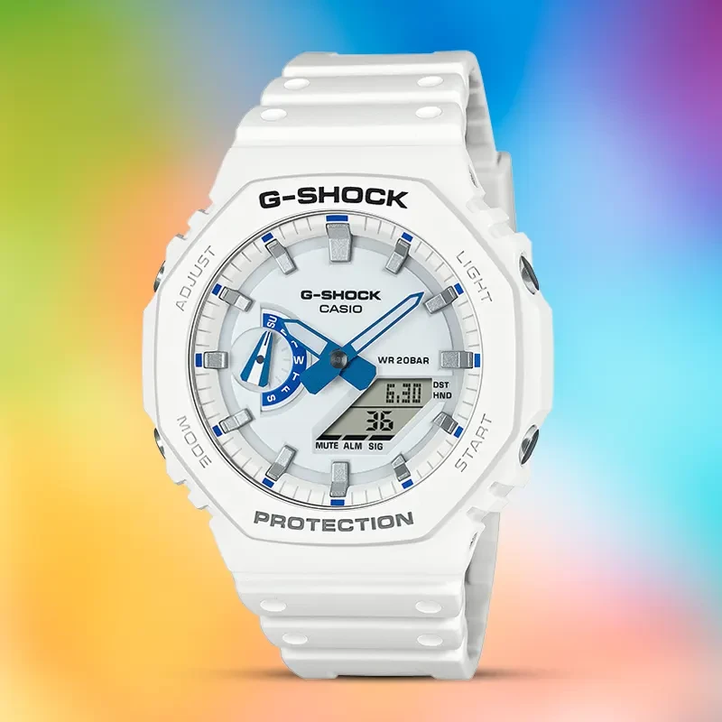 Casio G-Shock Sea-Inspired Phosphorescent Glow White Dial Men's Watch | GA-2100HDS-7A