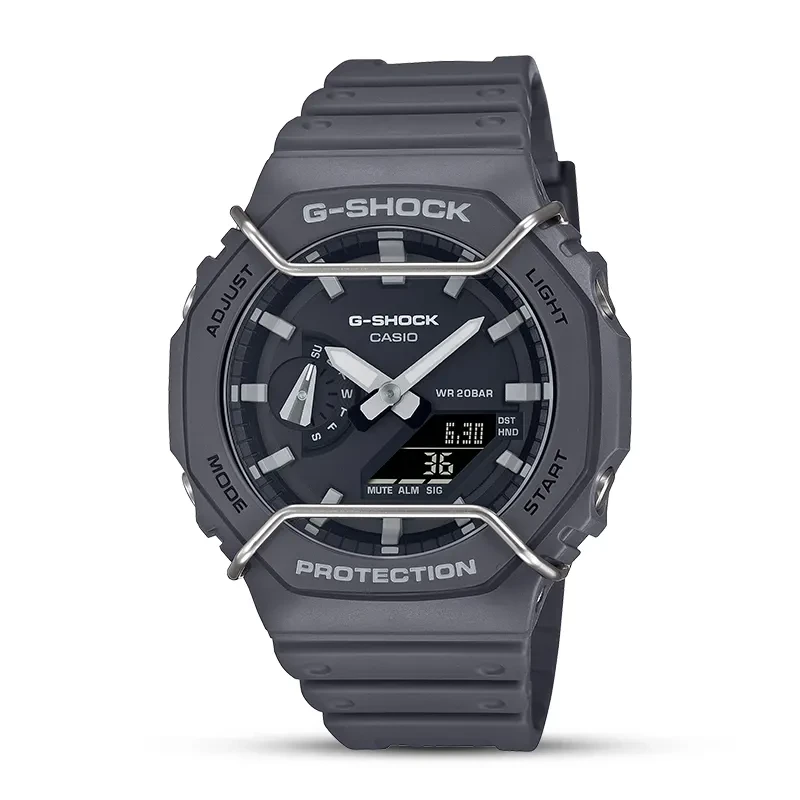Casio G-Shock Carbon Core Guard Metallic Face Protectors Men's Watch | GA-2100PTS-8A