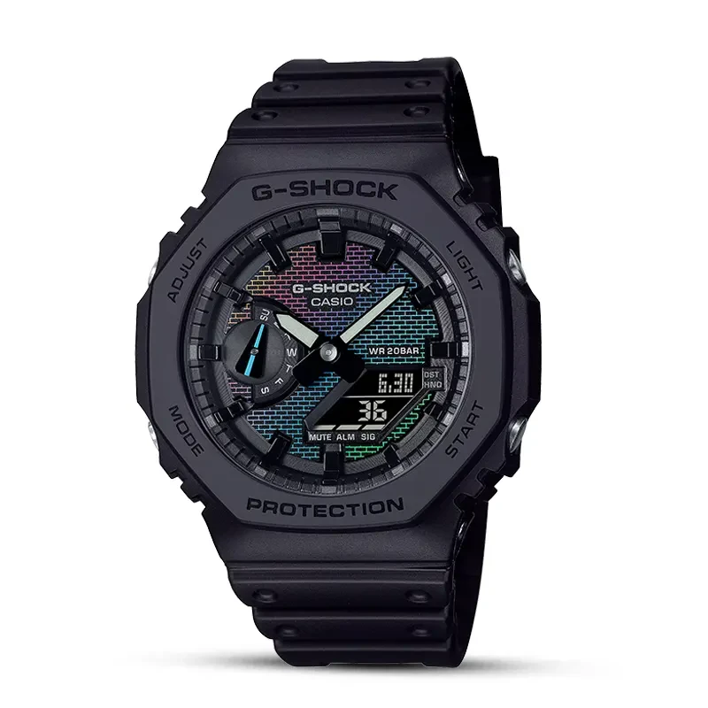 Casio G-Shock Rainbow Brick Wall Pattern Dial Men's Watch | GA-2100RW-1A