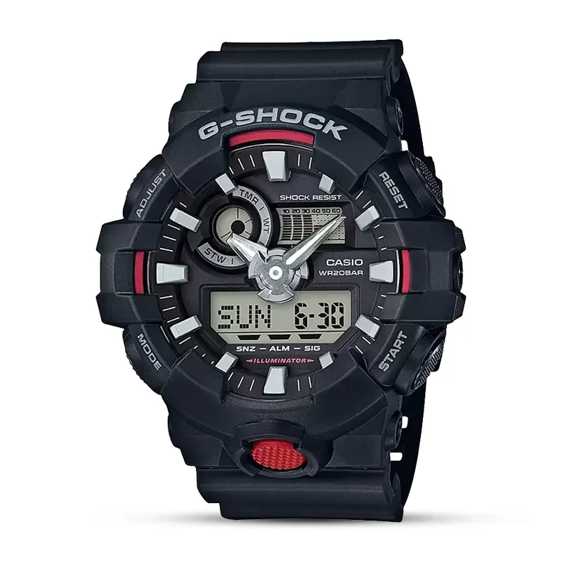 Casio G-Shock GA-700-1A Dual-time Black Dial Men's Watch