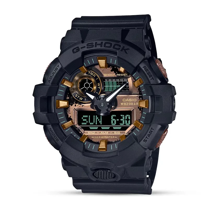 Casio G-Shock GA-700RC-1A Rusted Iron Dual-time Bronze Dial Men's Watch