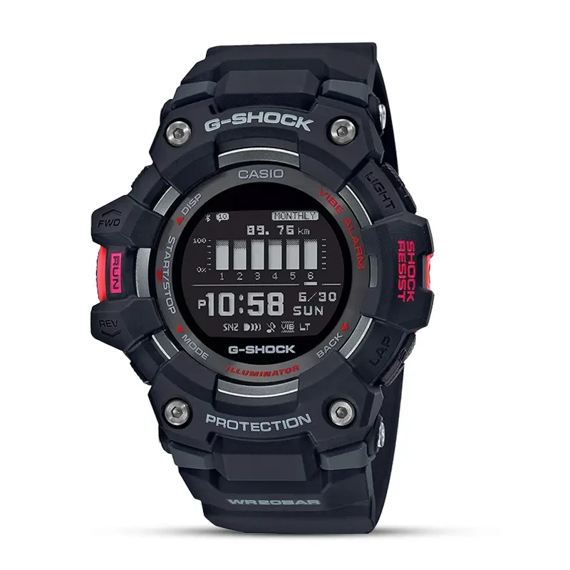 Casio G-Shock G-Squad Step Tracker Bluetooth® Black Dial Men's Watch | GBD-100-1