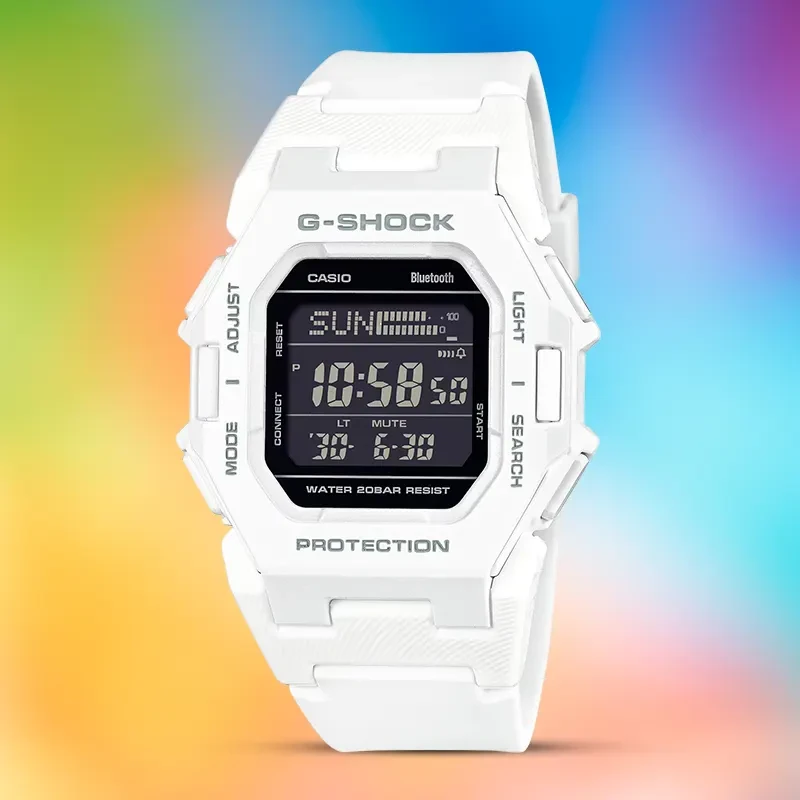 Casio G-Shock Minimalist Step Counter Bluetooth® White Men's Watch | GD-B500-7
