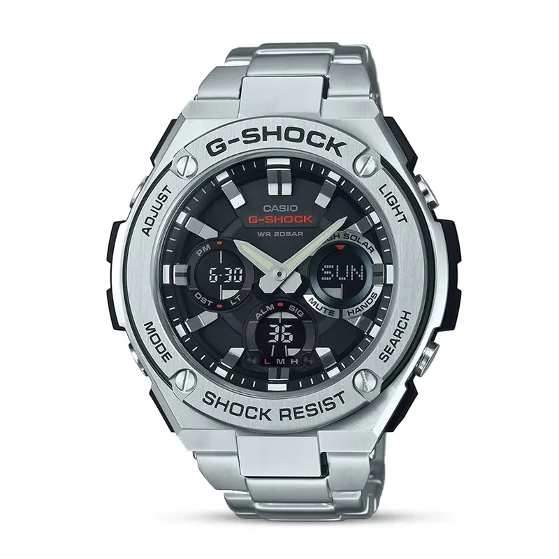 Casio G-Shock GST-S110D-1A G-Steel Solar Black Dial Men's Watch