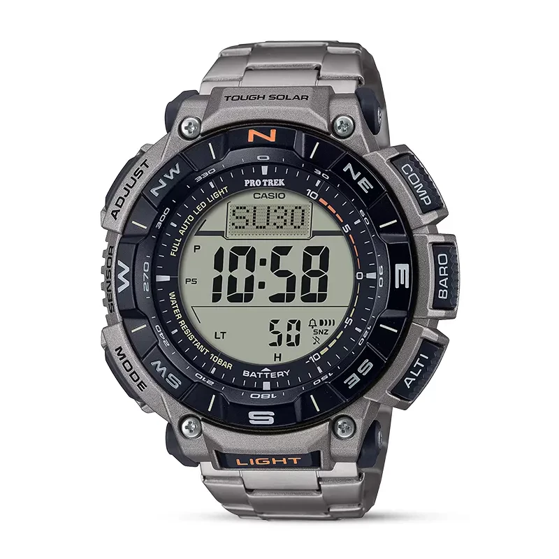 Casio Pro Trek PRG-340T-7 Solar Powered Titanium Band Men's Watch