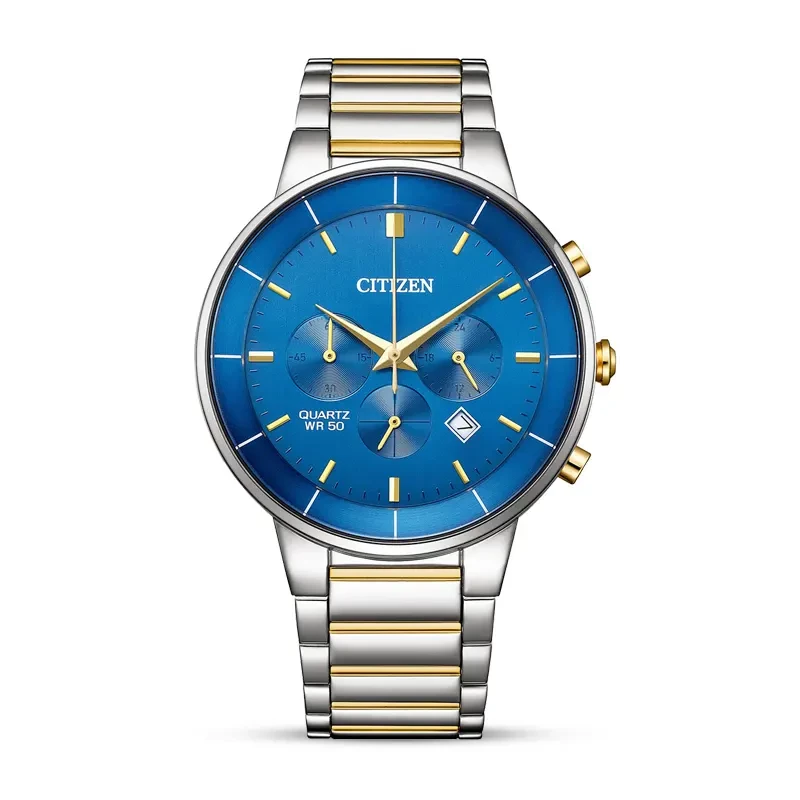 Citizen Chronograph Blue Dial Two-Tone Men's Watch | AN8224-51L