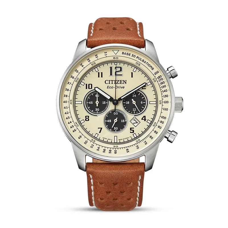 Citizen Eco-Drive Chronograph Cream Dial Men's Watch | CA4500-08X