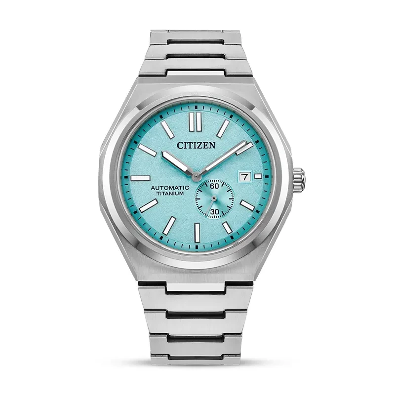 Citizen Zenshin Automatic Tiffany Blue Dial Super Titanium Men’s Watch | NJ0180-80M